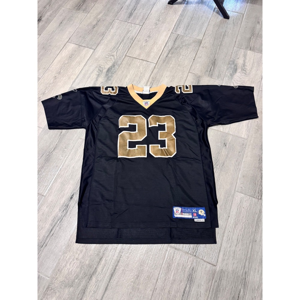 Reebok NFL Jersey vtg Mens XL Black New Orleans Saints‎ Pierre Thomas 23 Onfield
